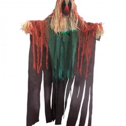 Unbranded Lifesize Animated Light Up Talking Scarecrow Clown Halloween Decoration Prop