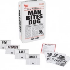 ABT Man Bites Dog In Tin Hilarious Headline Card Game