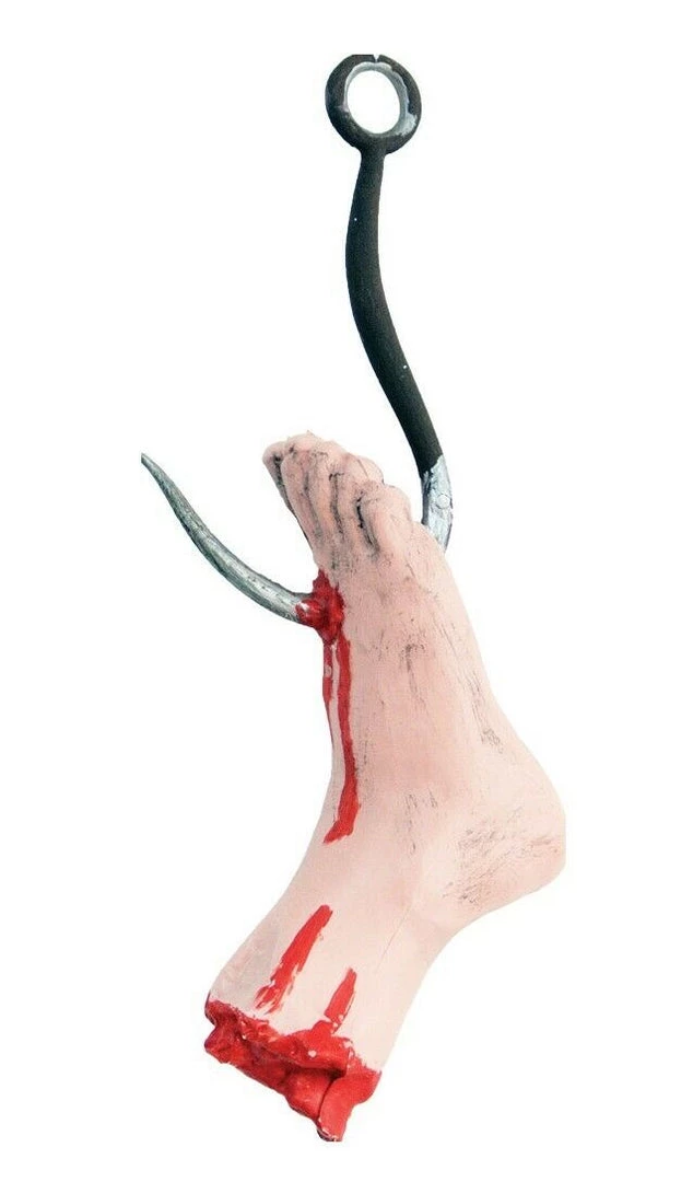 Morris Halloween Props/Decoration Gory Meat Hook Foot Hand Halloween Decoration Prop 2 Morris Halloween Props/Decoration Gory Meat Hook Foot Hand Halloween Decoration Prop