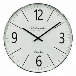 MAL Classy Silver Decor Clock 50cm Home Decor