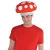 Balloon Agencies Super Mario Brothers Plush Mushroom Hat Costume Accessory
