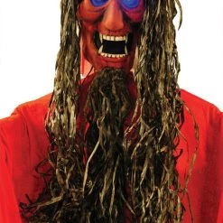 Morris Costumes Halloween Props/Decoration 10ft Hanging Red Fanged Demon Halloween Decoration Prop