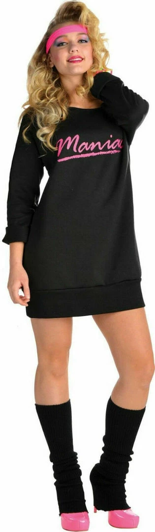 Amscan 80s Flashdance Maniac Ladies Costume Sweatshirt Dress Flash Dance Costumes 3 Amscan 80s Flashdance Maniac Ladies Costume Sweatshirt Dress Flash Dance Costumes