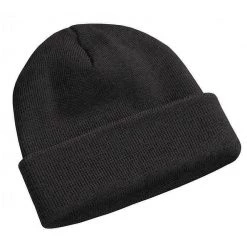 Aussie Toys Adults Mens Ladies Thermal Winter Black Beanie Knitted Hat Clothing Apparel