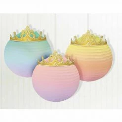 Balloon Agencies Disney Princess Once Upon A Time Party Supplies Paper Lanterns With Gold Crowns