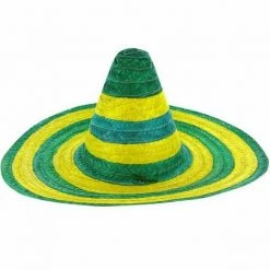 Balloon Agencies Australian Bandit Mexican Sombrero Straw Hat Moustache & Cigar Fancy Dress Costume Costume Accessories