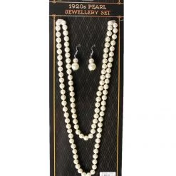 JD Party Flappers 20s Gatsby Pearl Necklace Jewellery1920s Ladies Costume Accessory
