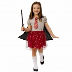 Rubies Deerfield Harry Potter Gryffindor Tutu Dress Cape Girls Costume Hermione Granger Book Week