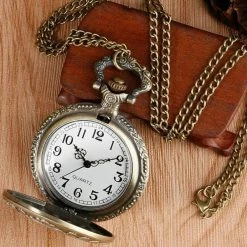 AliExpress Disney Alice In Wonderland Pocket Watch Chain Vintage Antique Quartz Necklace Costume Accessories