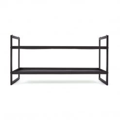 Kmart New Mesh Shoe Rack Storage Organizer Metal 2-Tier Shelf Stackable Shelves Home & Garden