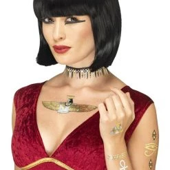 Smiffys Costume Accessories Ancient Egyptian Cleopatra Goddess Symbols Metallic SFX Tattoos Costume Accessory