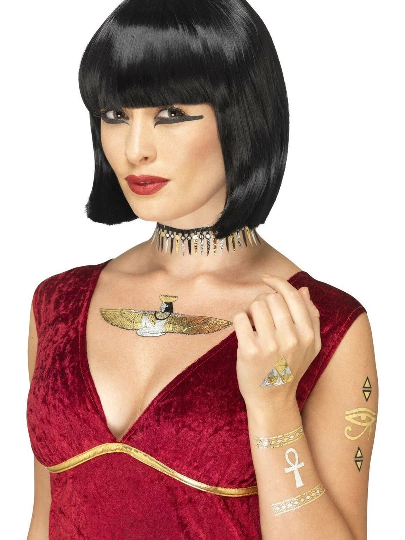 Smiffys Costume Accessories Ancient Egyptian Cleopatra Goddess Symbols Metallic SFX Tattoos Costume Accessory 2 Smiffys Costume Accessories Ancient Egyptian Cleopatra Goddess Symbols Metallic SFX Tattoos Costume Accessory