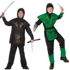 Tomfoolery Ninja Black Green Book Week Halloween Party Boys Costume Costumes