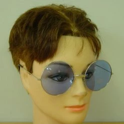 Aussie Toys 60s Hippie XL Size 6.5cm Sunglasses Blue Purple Pink Beatles John Lennon Glasses Costume Accessories