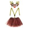 JD Party Christmas Rudolph Reindeer Tutu Size Small Girls Costume Kit Christmas Kids Costume