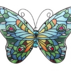 MALMAR 39cm Mosaic Glass Butterfly Wall Art Indoors Or Outdoors Home Decor