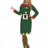 Smiffys Christmas Adult Costumes Deluxe Christmas Elf Santa's Helper Christmas Party Ladies Costume