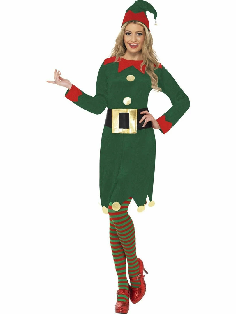 Smiffys Christmas Adult Costumes Deluxe Christmas Elf Santa's Helper Christmas Party Ladies Costume 1 Smiffys Christmas Adult Costumes Deluxe Christmas Elf Santa's Helper Christmas Party Ladies Costume
