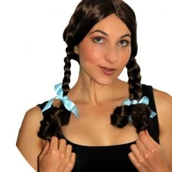 Sweidas Oktoberfest Beer Maiden Blue Size Large Ladies Costume And Country Plaits Wig