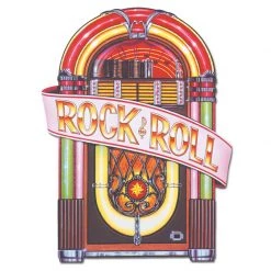 Balloon Agencies Party Supplies 50s Rock & Roll Juke Box Record Car Cardboard Cutouts Party Decoration