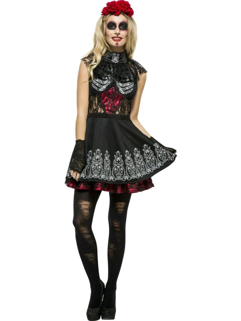 Smiffys Halloween Costumes Mexican Day Of The Dead Skull Spanish Dress Senorita Ladies Halloween Costume 2 Smiffys Halloween Costumes Mexican Day Of The Dead Skull Spanish Dress Senorita Ladies Halloween Costume