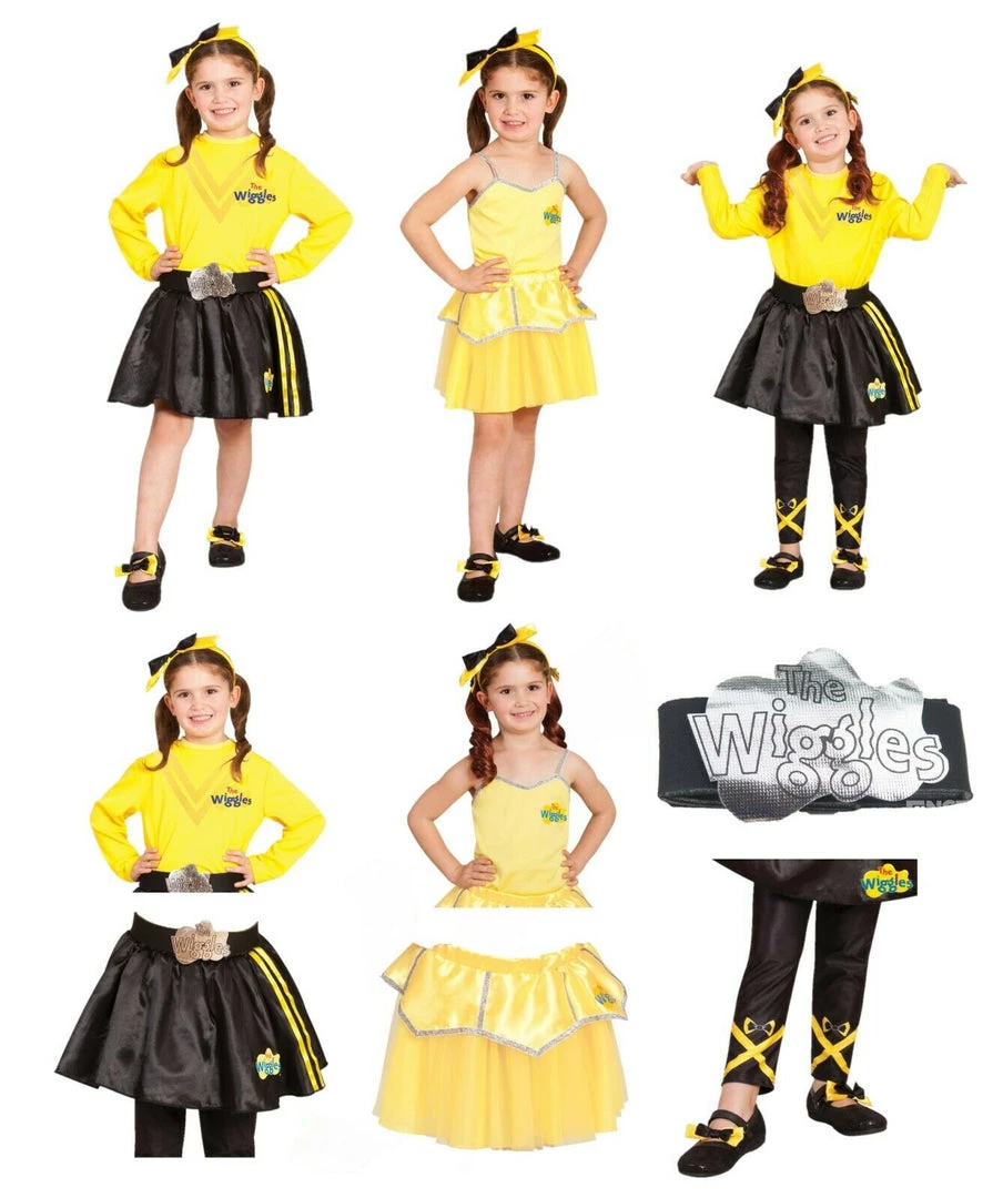 Rubie's Yellow Wiggle Emma Ballerina Tutu Skirt Footless Tights Jumper Wiggles Costume 1 Rubie's Yellow Wiggle Emma Ballerina Tutu Skirt Footless Tights Jumper Wiggles Costume