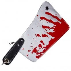 Sweidas Halloween Costumes Bloody Cleaver Purse Coffin Handbag Halloween Costume Accessory