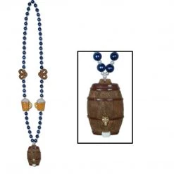 Sweidas Costume Accessories Oktoberfest Beads W/Keg Medallion Mens Ladies Costume Accessory