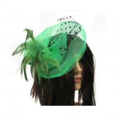 JD Party Costume Accessories Fascinator With Feather And Veil Party Wedding Headpiece