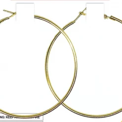 JD 80s Neon Rave Big Hoop Earrings 1980s Costume Accessory Round Or Triangle