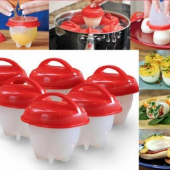 CATCH Home & Garden Eggpods Non-Stick Silicone Poached Egg Cooker Pods 2 Pack Boiled Egg Omelettes