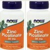 IHerb 2 X Now Foods Zinc Picolinate 240 Caps Supports Enzyme Function Immunity 50mg Health & Beauty