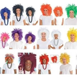 Balloon Agencies Fan Supporters Crazy Spikey Wig Ladies Mens Costume Accessory Many Colours