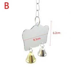 AliExpress Bird Mirror Interactive Bird Cage Toy With Bells Budgie Canary Cockatiel Finch Home & Garden