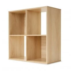 Kmart Home & Garden 4 Cube Display Unit Oak Look Bookshelves Shelves Bookcase Storage Organizer