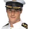 Smiffys Yacht Captains Sailor Navy Cap Sailing Captains Hat