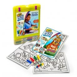 ABT Crayola Stow And Go Colouring Studio Lap Case Markers And Colouring In Book