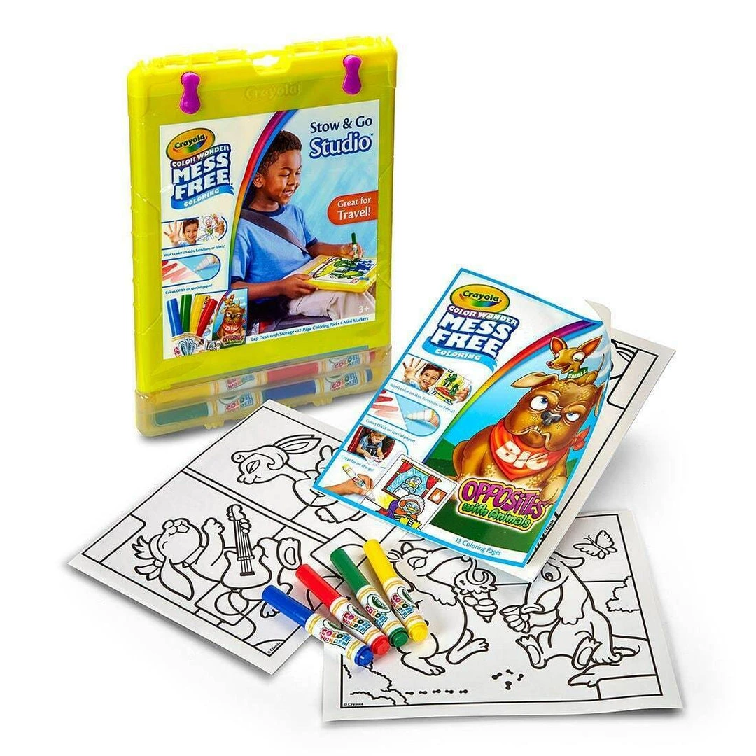 ABT Crayola Stow And Go Colouring Studio Lap Case Markers And Colouring In Book 1 ABT Crayola Stow And Go Colouring Studio Lap Case Markers And Colouring In Book