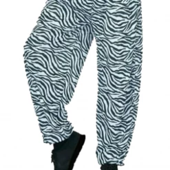 JD Party Adult Mens 80's Punk Rock Pants Fresh Prince Baggy Rapper Zebra 1980 Costume