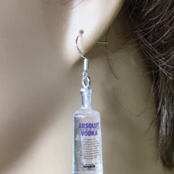 AliExpress Absolute Vodka Bottle Drop Earrings For Pierced Ears Alcohol Creative Jewellery