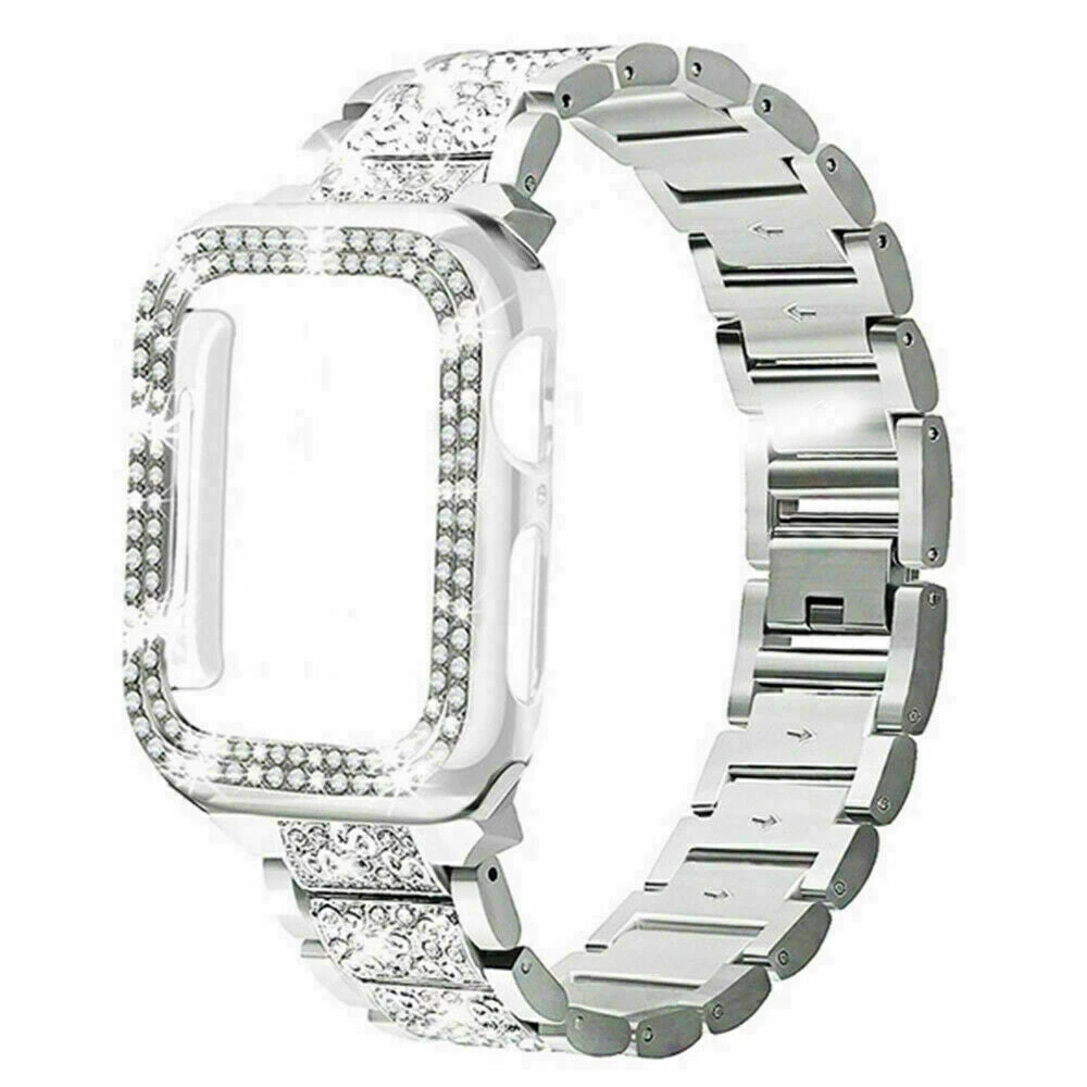 Elegancensplendour Rhinestone Apple Watch Band Bracelet & Diamante Glass Screen Protector 8 Elegancensplendour Rhinestone Apple Watch Band Bracelet & Diamante Glass Screen Protector