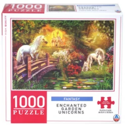 Kmart Art Gallery Enchanted Unicorns 1000 Piece Jigsaw Puzzle Adult Kids 12 Year Plus