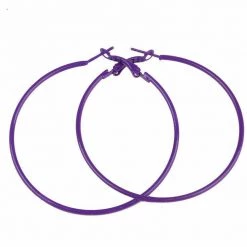 JD 80s Neon Rave Big Hoop Earrings 1980s Costume Accessory Round Or Triangle