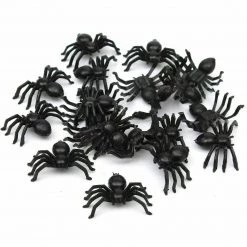 Unbranded/Generic Halloween Props/Decoration Creepy Black Spiders 50 Pack Halloween Prop Cake Table Decorations