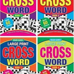Aussie Toys Home & Garden A4 Large Print Crossword Puzzle Books Over 60 Puzzles To Solves Fun Games