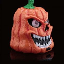 Aussie Toys Talking Pumpkin Flashing Eyeballs Scary Sounds Motion Activated Halloween Prop