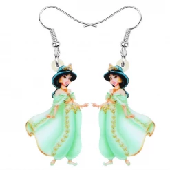 AliExpress Fashion Jewelry Disney Princess Earrings Ariel Aurora Cinderella Jasmine Belle Snow White Elsa