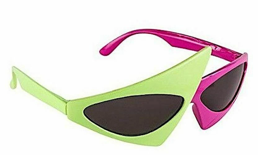 Amscan Costume Accessories Awesome 80s Sunglasses Assymetric Duo-Tone Hot Pink & Neon Green Glasses 4 Amscan Costume Accessories Awesome 80s Sunglasses Assymetric Duo-Tone Hot Pink & Neon Green Glasses
