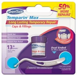 DenTek Temparin Max Dental Repair Kit Lost Filling & Loose Cap Crown Repair 13+