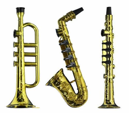 Kazoo Gold Saxophone Clarinet Trumpet Musical Instruments Band Costume Toy Accesory 5 Kazoo Gold Saxophone Clarinet Trumpet Musical Instruments Band Costume Toy Accesory